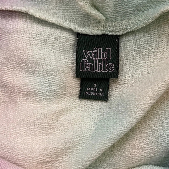 Women’s wild fable pastel colored tie dye hoodie sweatshirt size small - Picture 3 of 4